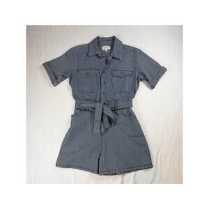 Universal Thread Women's Short Sleeve Denim Jumpsuit Sz 4